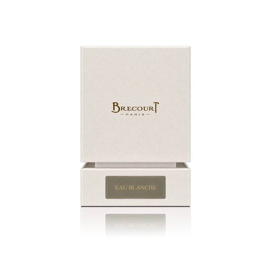 Brecourt Eau Blanche Eau de Parfum 100 ml mit Originalverpackung auf weißem Hintergrund