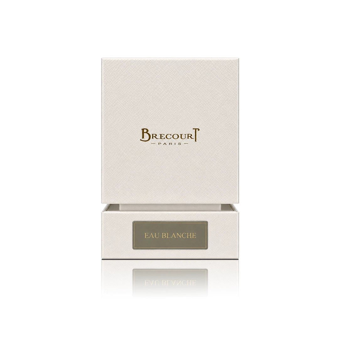 Brecourt Eau Blanche Eau de Parfum 100 ml mit Originalverpackung auf weißem Hintergrund