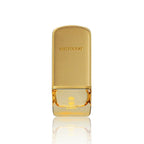 Ajmal Aristocrat Coral Eau de Parfum 75 ml – eleganter goldener Flakon auf weißem Hintergrund.