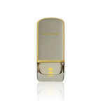 Ajmal Aristocrat Eau de Parfum 75 ml – eleganter Flakon in Gold und Grau auf weißem Hintergrund.