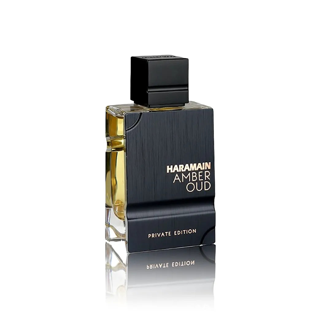 Al Haramain Amber Oud Private Edition Eau de Parfum Flakon Vorderansicht auf weißem Hintergrund.