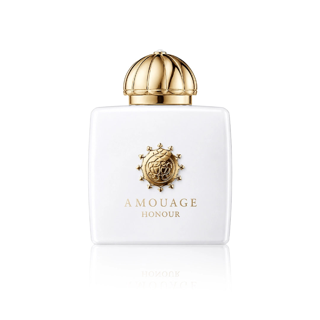 Amouage Honour Eau de Parfum 100 ml Flakon auf weißem Hintergrund
