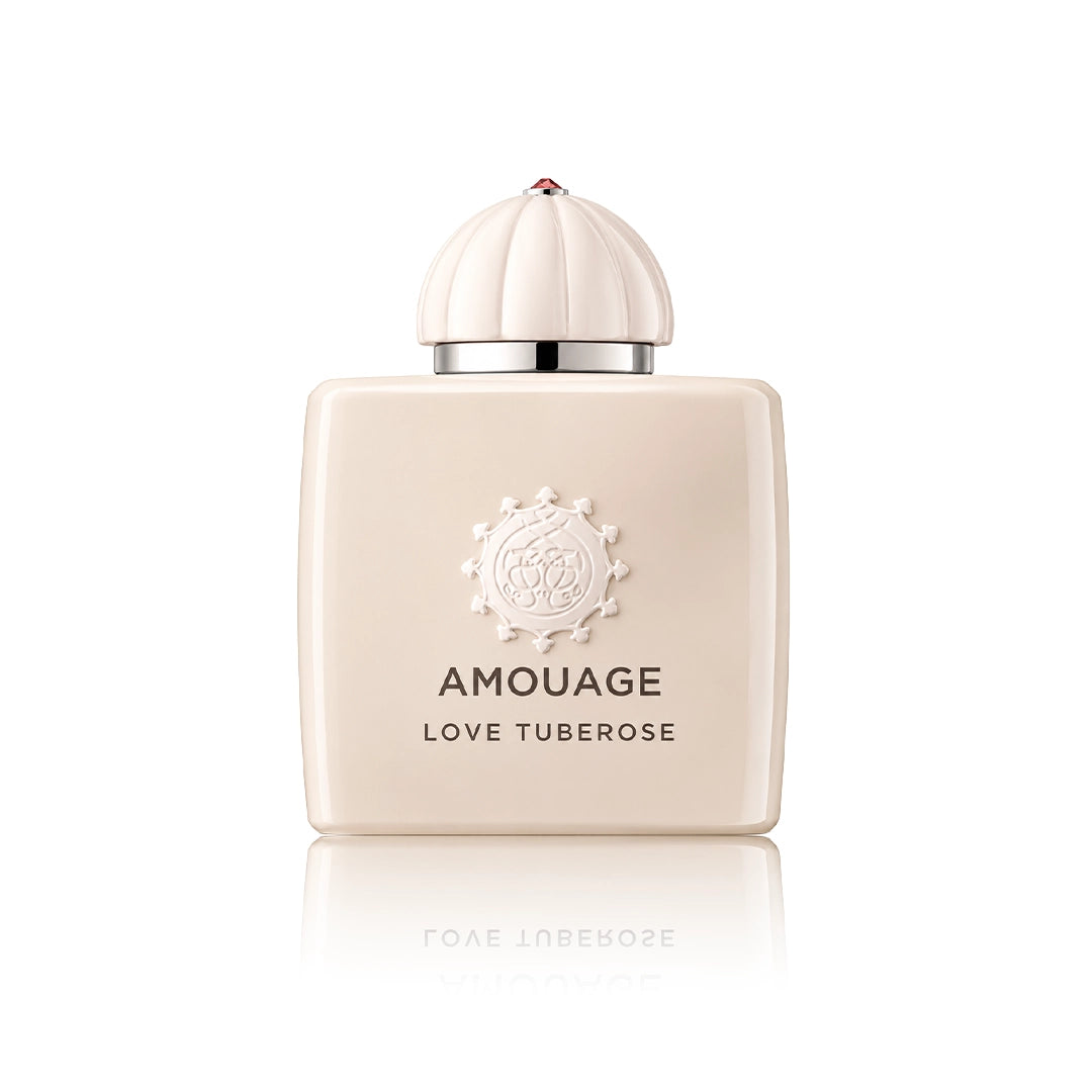 Amouage Love Tuberose Eau de Parfum 100 ml Flakon auf weißem Hintergrund