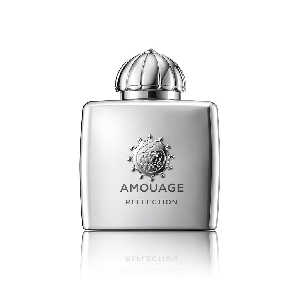 Amouage Reflection Woman Eau de Parfum 100 ml Flakon auf weißem Hintergrund