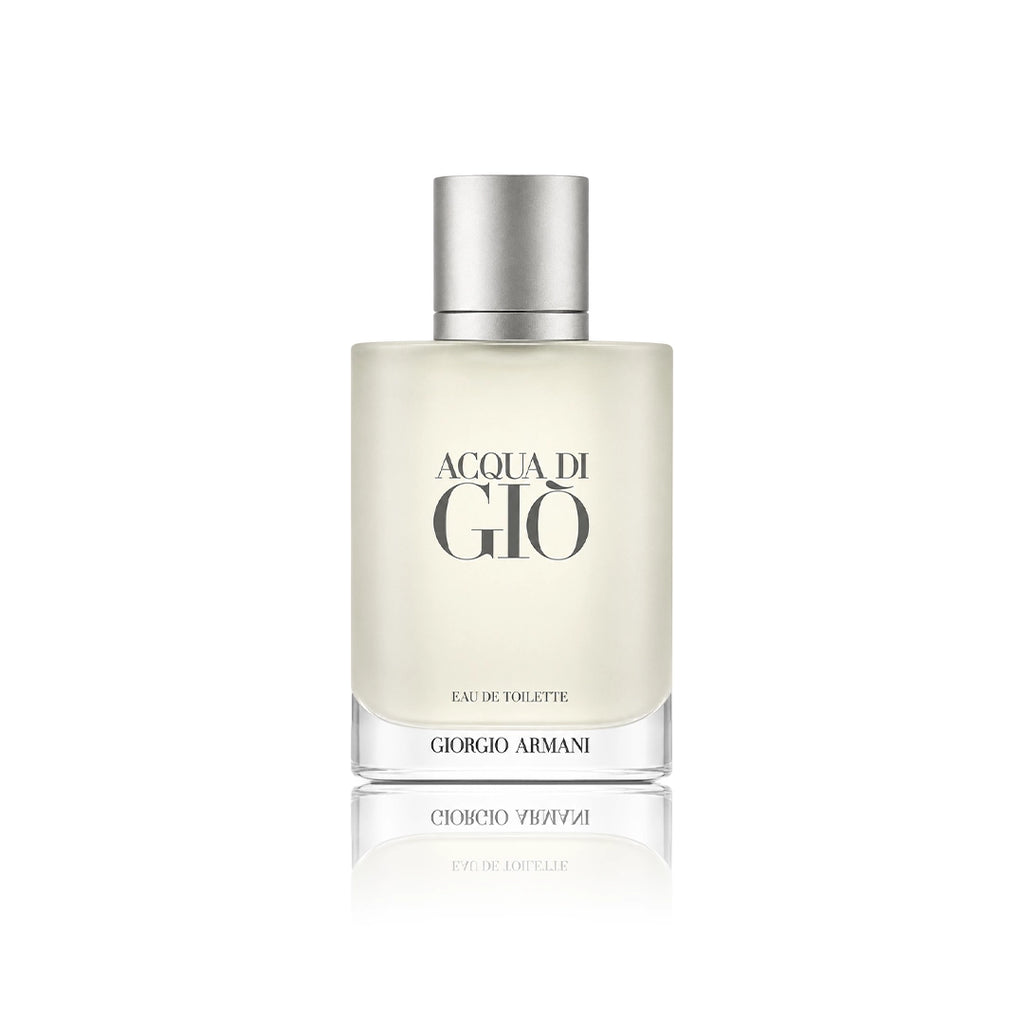 Armani Acqua di Giò Eau de Toilette 100 ml Flakon auf weißem Hintergrund