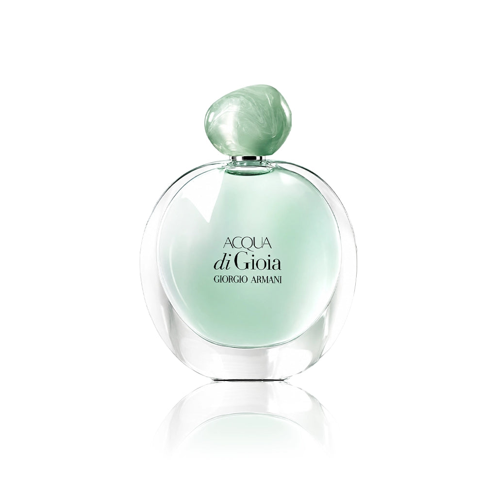 Armani Acqua di Gioia Eau de Parfum 100 ml Flakon auf weißem Hintergrund