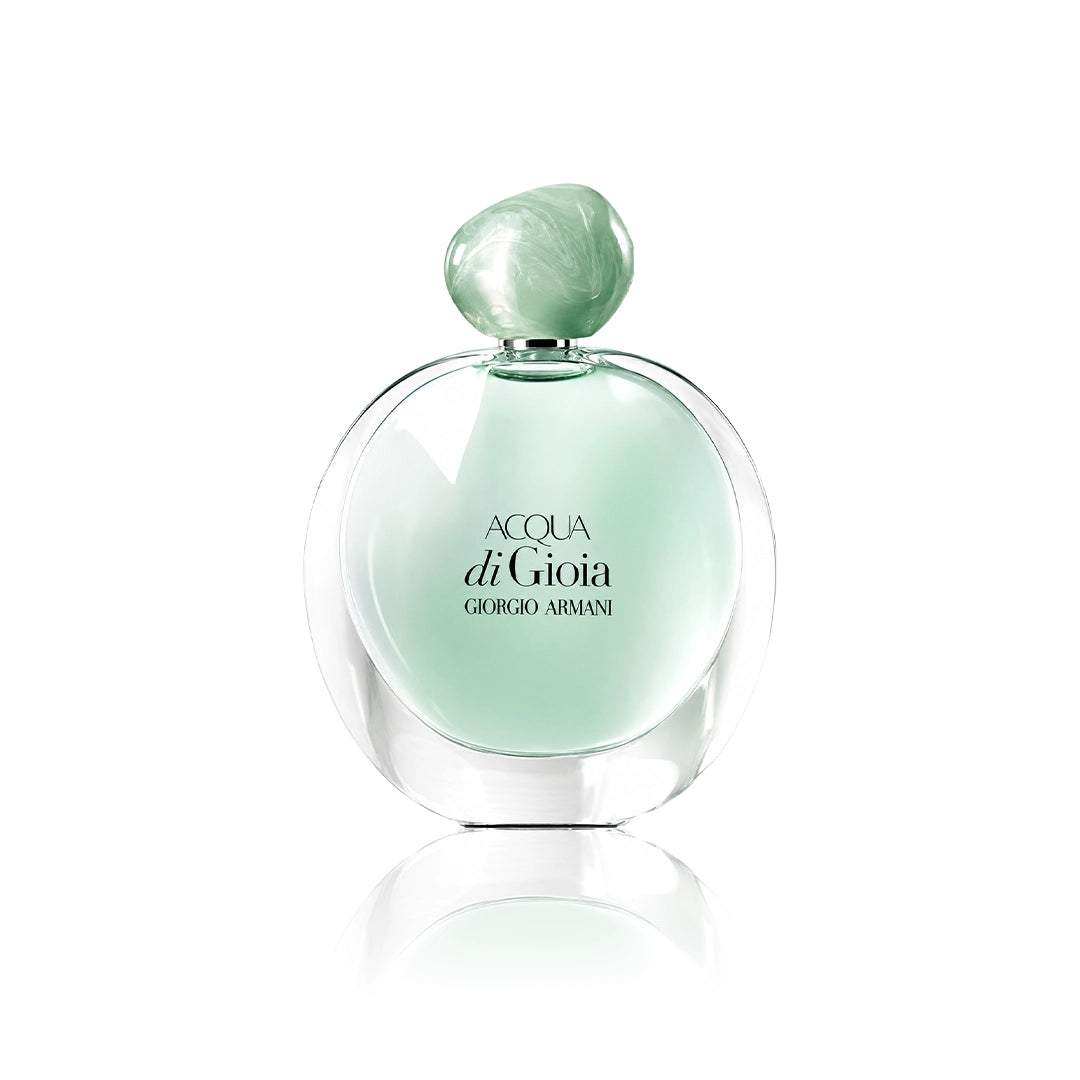 Armani Acqua di Gioia Eau de Parfum 100 ml Flakon auf weißem Hintergrund