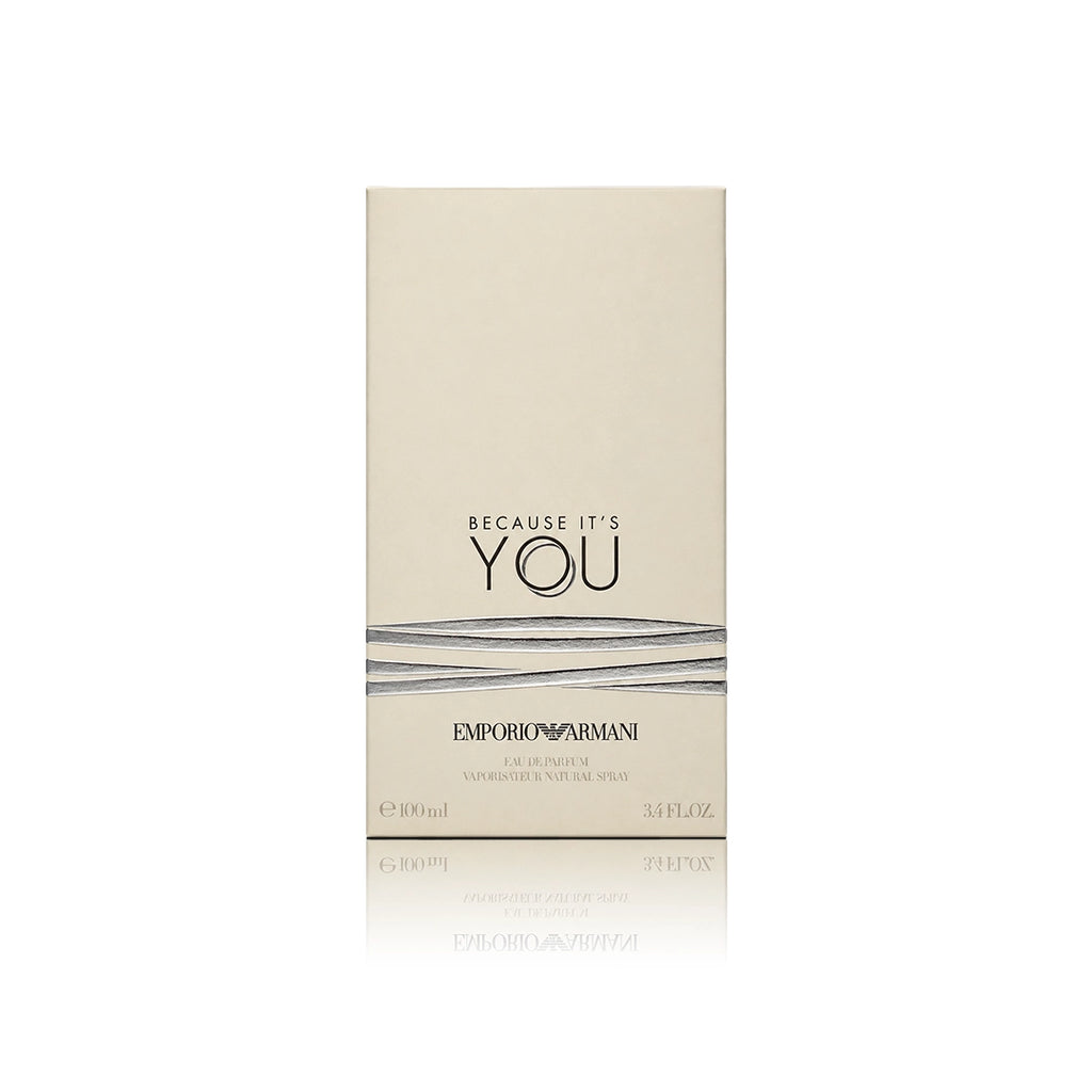 Armani Because It’s You Eau de Parfum 100 ml Originalverpackung auf weißem Hintergrund