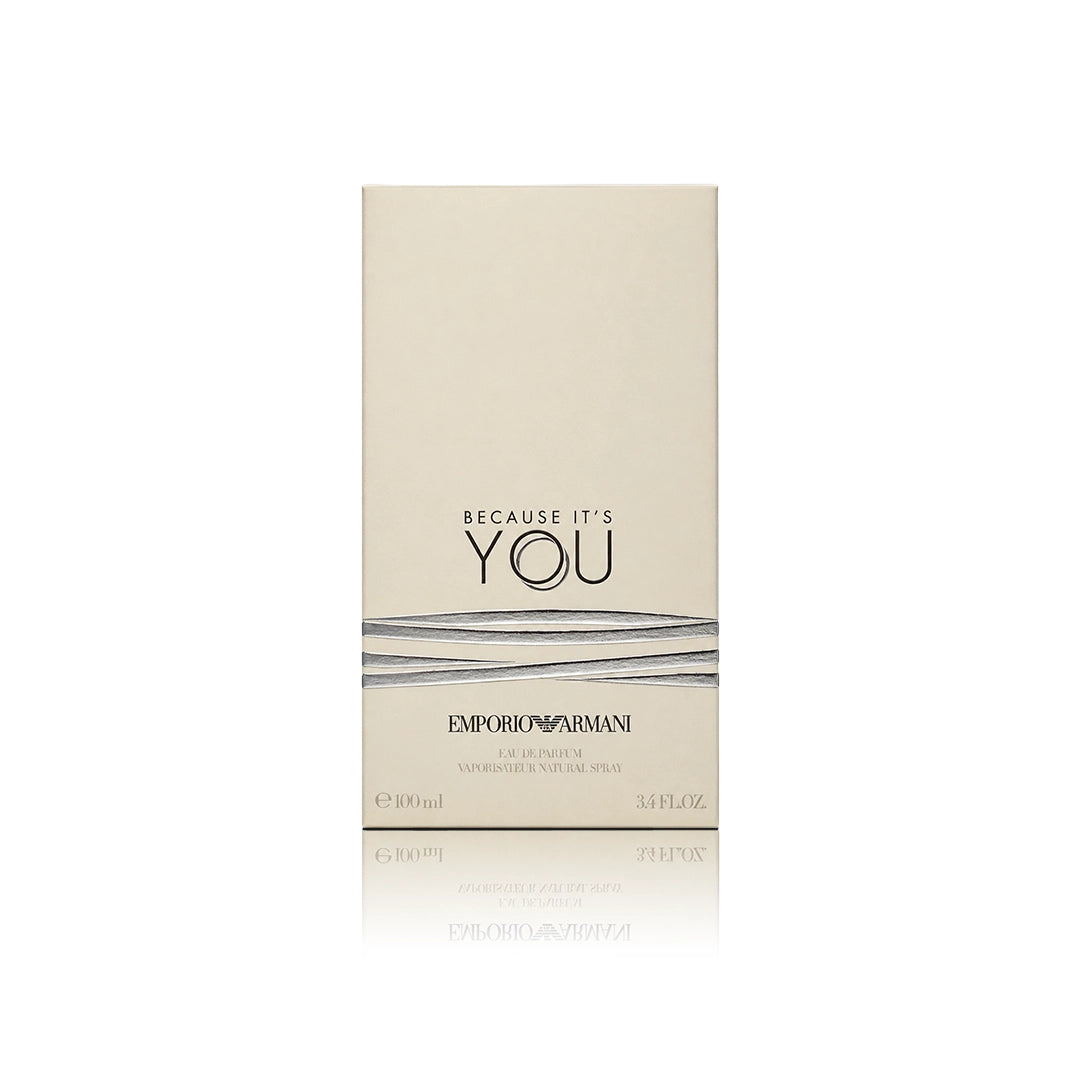 Armani Because It’s You Eau de Parfum 100 ml Originalverpackung auf weißem Hintergrund