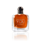 Armani Stronger With You Intensely Eau de Parfum 100 ml Flakon auf weißem Hintergrund.