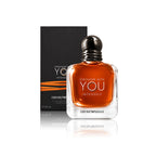 Armani Stronger With You Intensely Eau de Parfum 50 ml Flakon mit Originalverpackung auf weißem Hintergrund