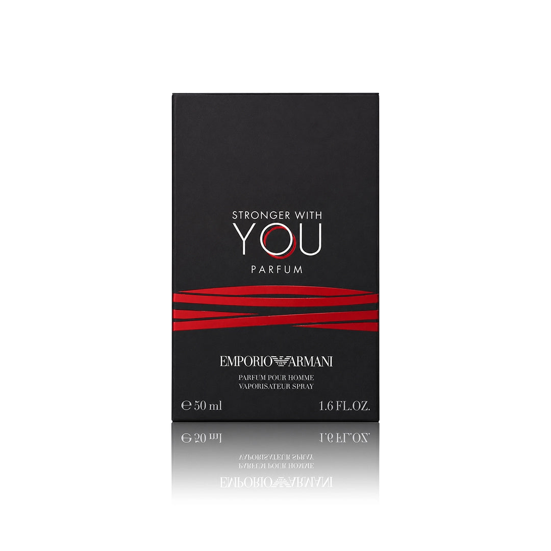 Armani Stronger With You Parfum 50 ml Originalverpackung auf weißem Hintergrund
