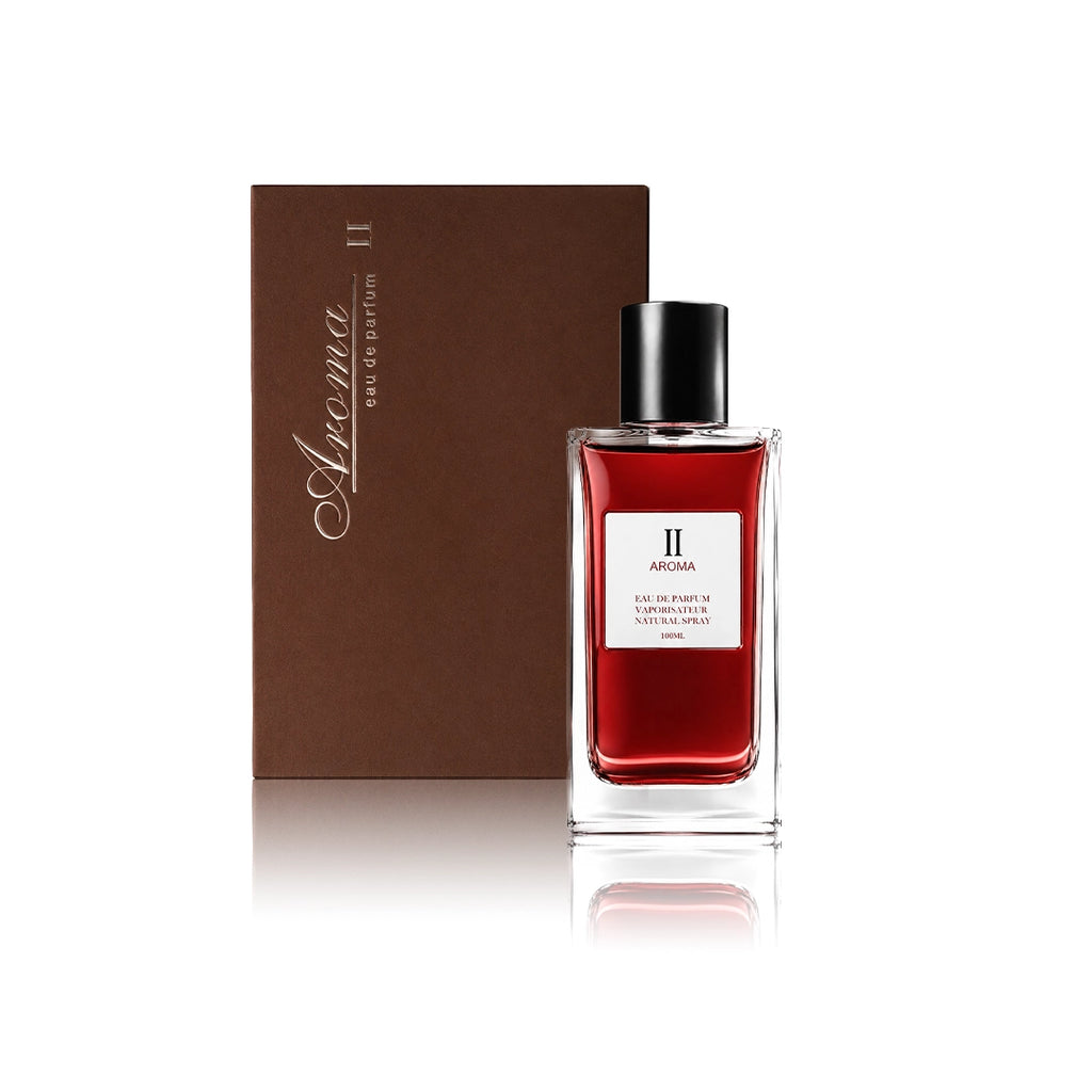 Aurora Scents Aroma II Eau de Parfum 100 ml Flakon mit Originalverpackung auf weißem Hintergrund