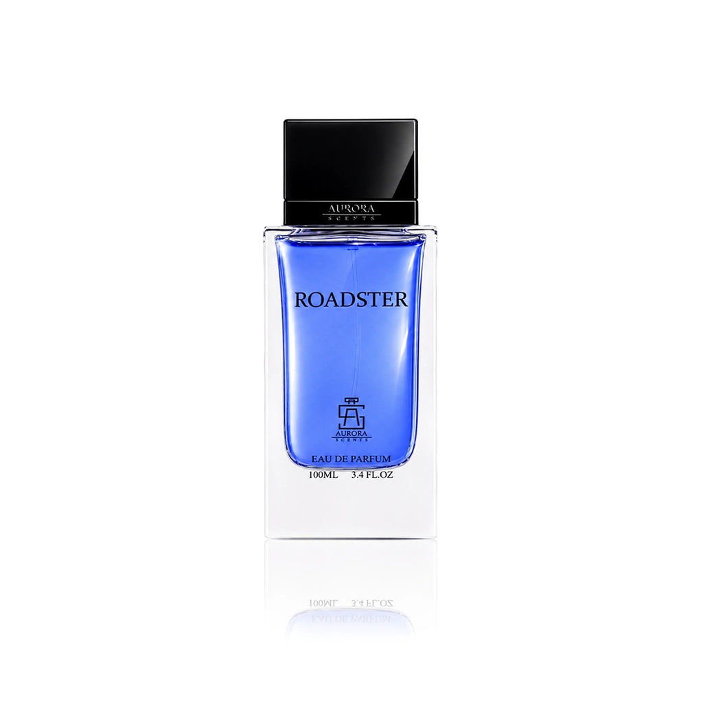 Aurora Scents Roadster Eau de Parfum 100 ml Flakon auf weißem Hintergrund