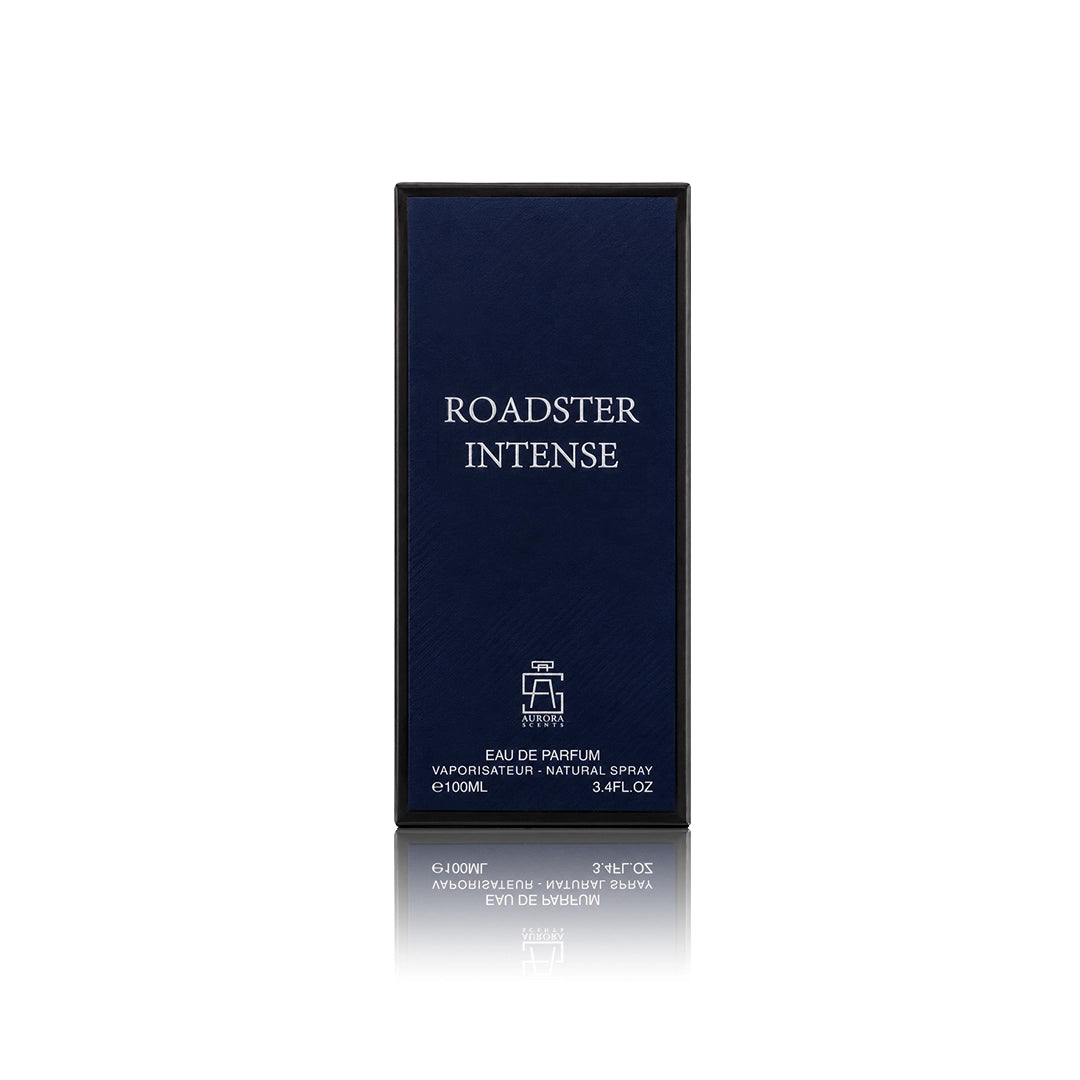 Aurora Scents Roadster Intense Eau de Parfum 100 ml mit Originalverpackung auf weißem Hintergrund