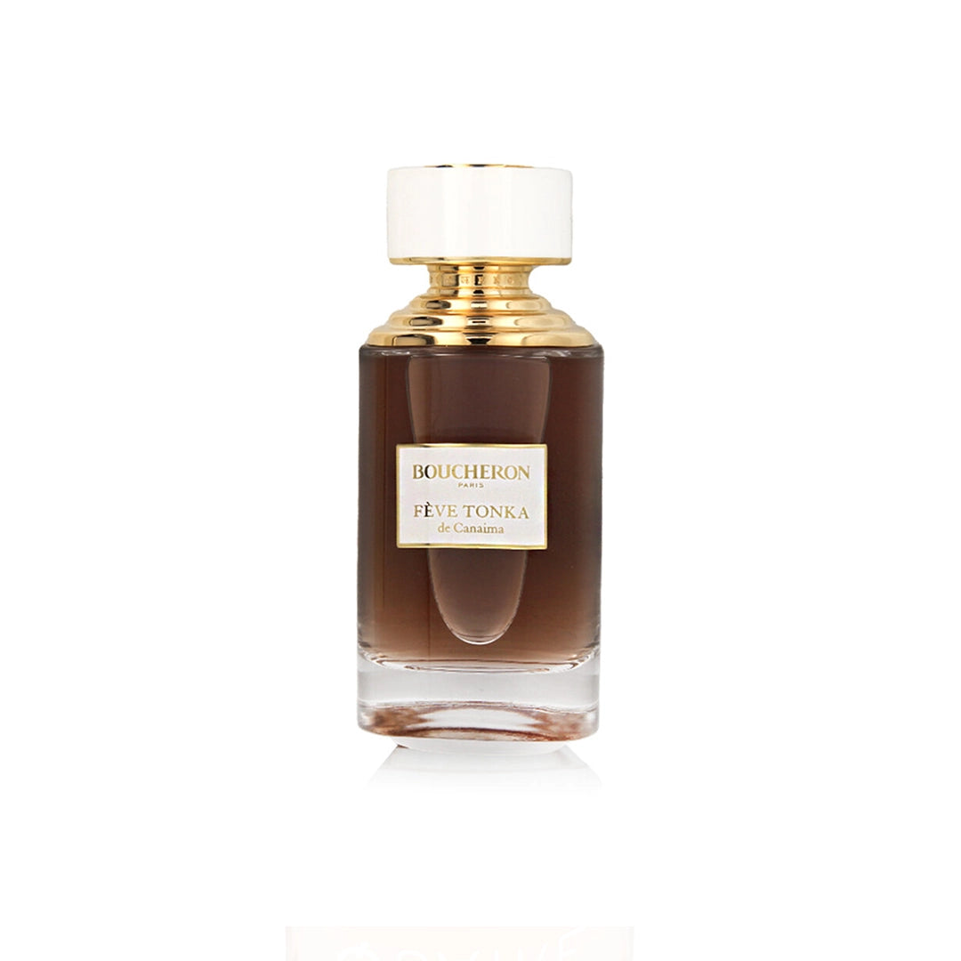 Boucheron Tonka de Canaima Eau de Parfum 125 ml Flakon auf weißem Hintergrund.