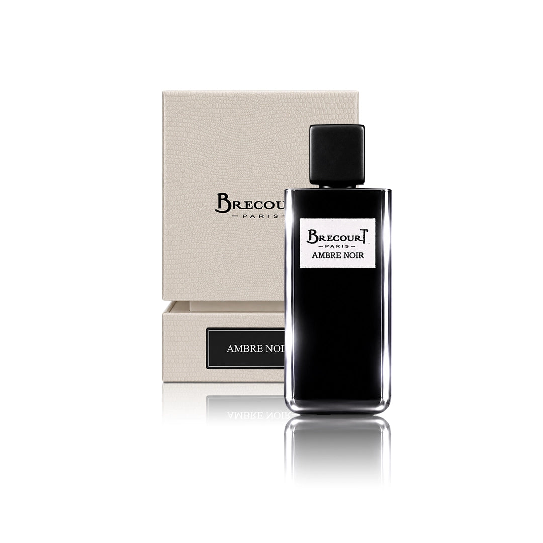 Brecourt Ambre Noir Eau de Parfum 100 ml Flakon mit Originalverpackung auf weißem Hintergrund