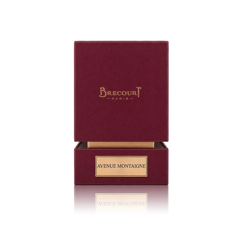Brecourt Avenue Montaigne Eau de Parfum 100 ml mit Originalverpackung auf weißem Hintergrund