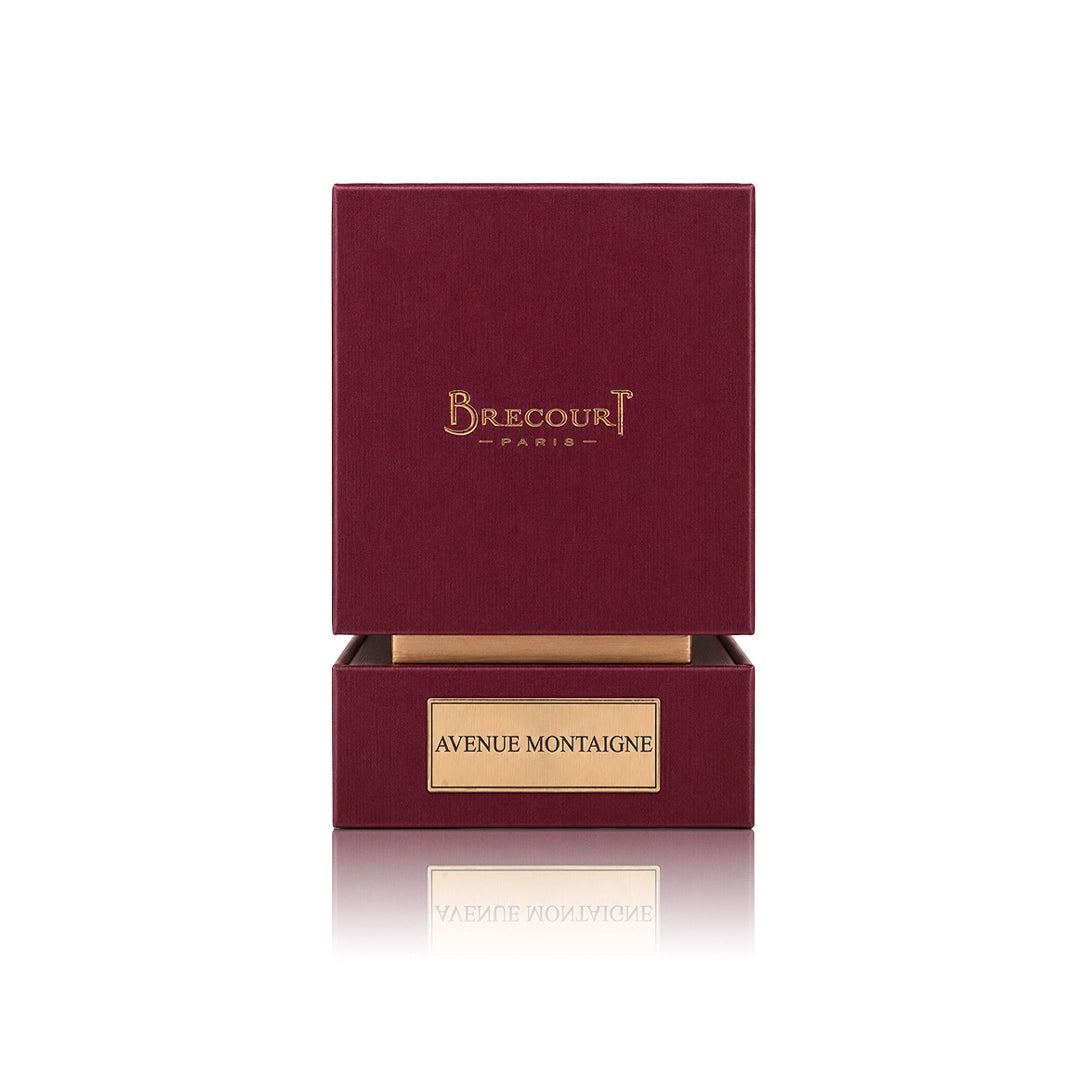 Brecourt Avenue Montaigne Eau de Parfum 100 ml mit Originalverpackung auf weißem Hintergrund