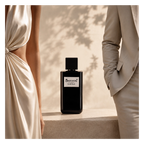Brecourt Subtile Eau de Parfum in einer eleganten Lifestyle-Szene mit stilvoll gekleidetem Paar und luxuriösem Ambiente.