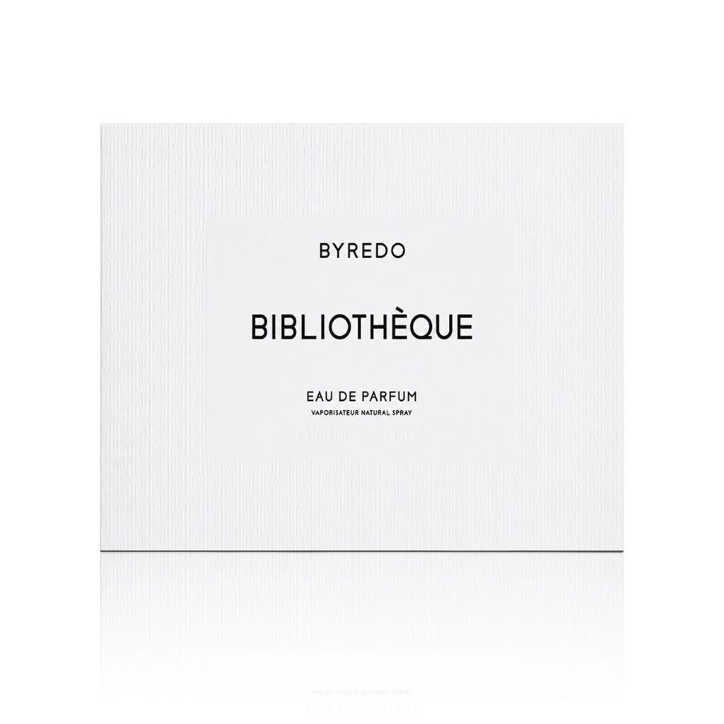 Byredo Bibliothèque Eau de Parfum 100 ml mit Originalverpackung auf weißem Hintergrund