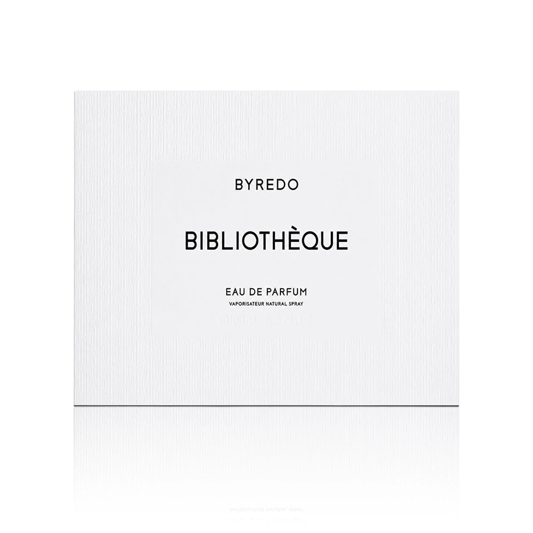 Byredo Bibliothèque Eau de Parfum 100 ml mit Originalverpackung auf weißem Hintergrund