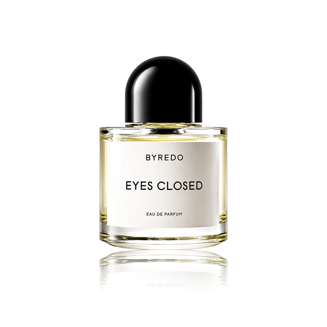 Byredo Eyes Closed Eau de Parfum 100 ml Flakon auf weißem Hintergrund
