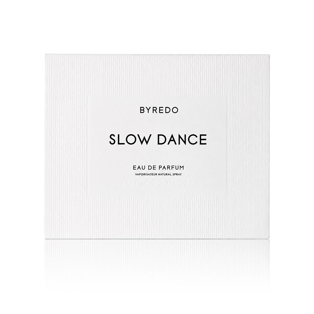 Byredo Slow Dance Eau de Parfum 100 ml mit Originalverpackung auf weißem Hintergrund