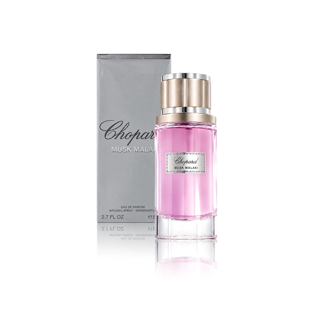 Chopard Musk Malaki Eau de Parfum 80 ml Flakon mit Originalverpackung auf weißem Hintergrund