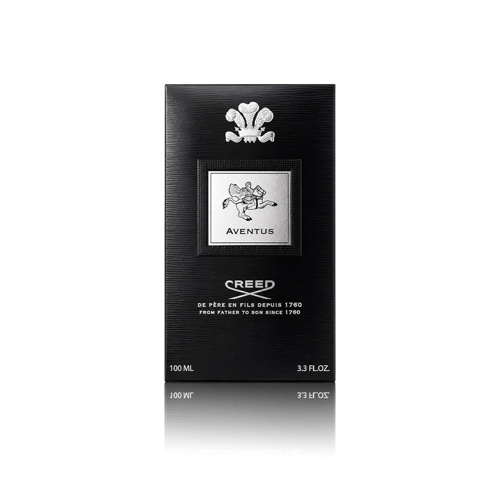Creed Aventus for Men Eau de Parfum Spray 100 ml mit Originalverpackung auf weißem Hintergrund