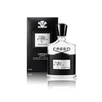 Creed Aventus for Men Eau de Parfum Spray 100 ml Flakon mit Originalverpackung auf weißem Hintergrund