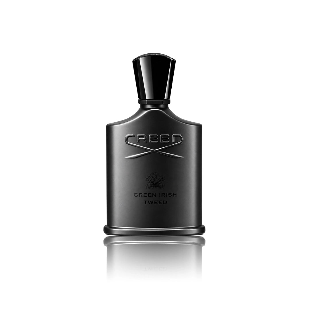 Creed Green Irish Tweed Eau de Parfum Spray 100 ml Flakon auf weißem Hintergrund