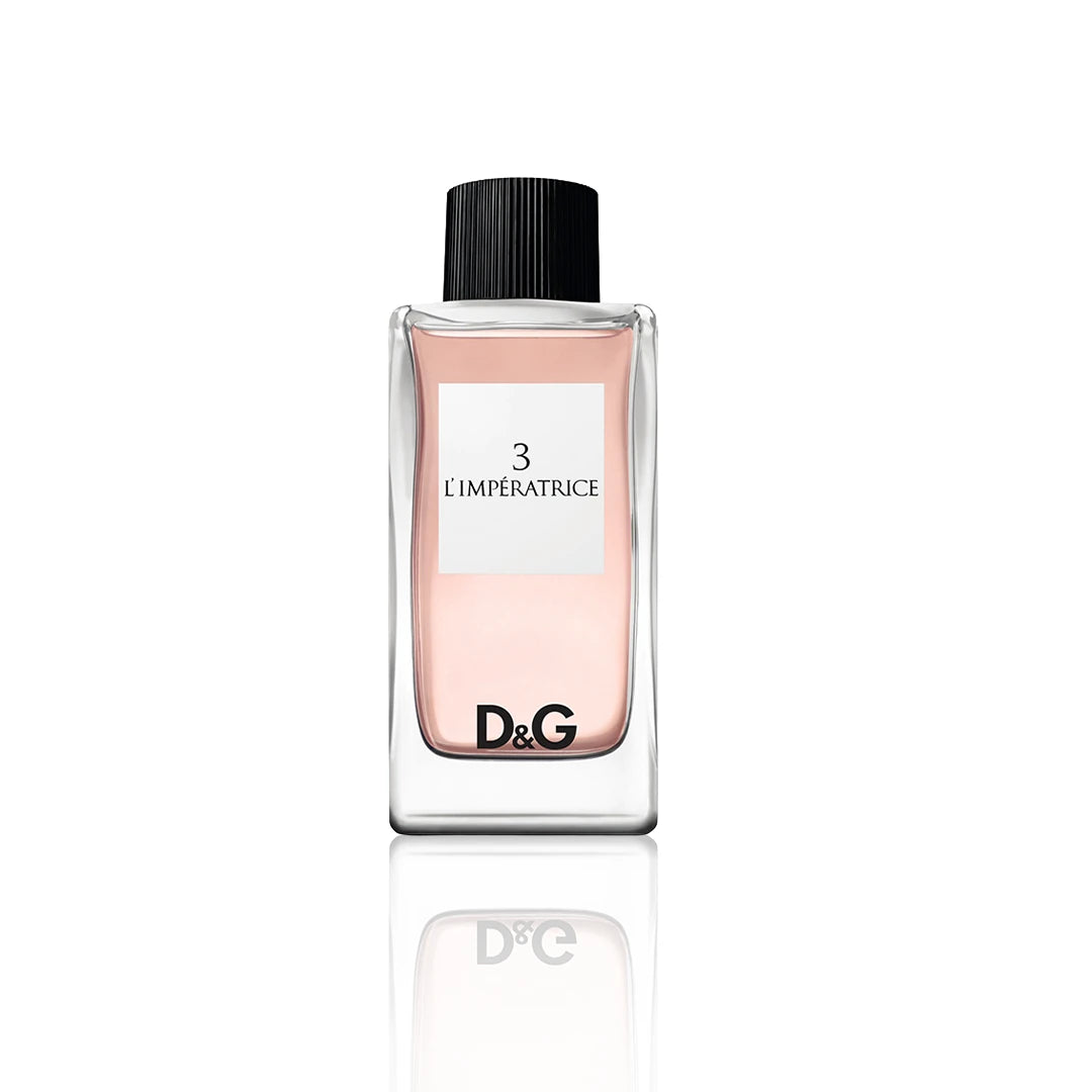 Dolce & Gabbana L’Imperatrice 3 Eau de Toilette 100 ml Flakon auf weißem Hintergrund