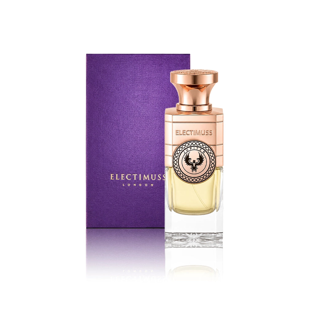 Electimuss Jupiter Pure Parfum 100 ml Flakon mit Originalverpackung auf weißem Hintergrund