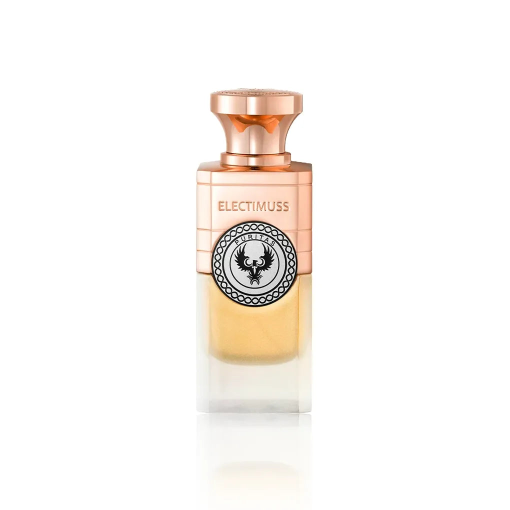 Electimuss Puritas Pure Parfum 100 ml Flakon auf weißem Hintergrund