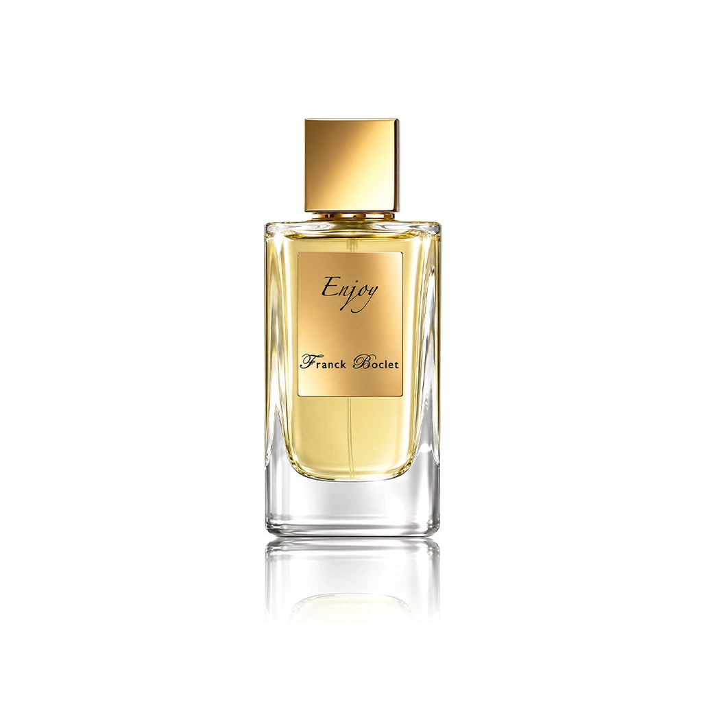 Franck Boclet Enjoy Eau de Parfum 100 ml Flakon auf weißem Hintergrund