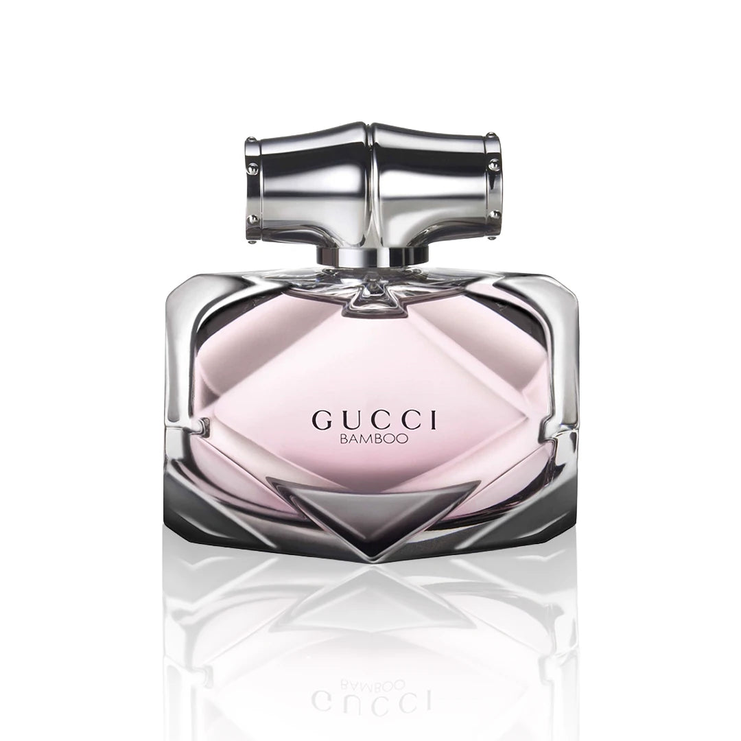 Gucci Bamboo Eau de Parfum 75 ml Flakon auf weißem Hintergrund