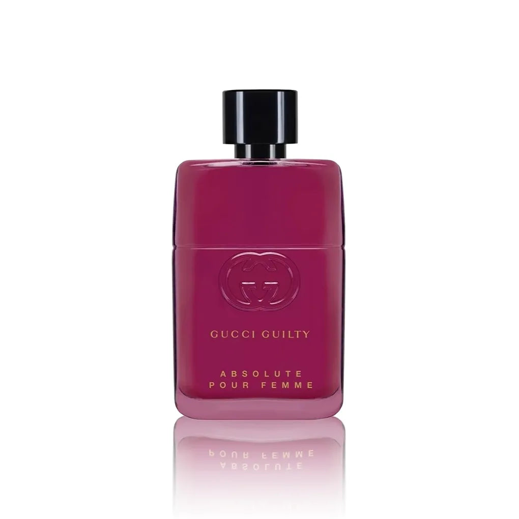 Gucci Guilty Absolute Pour Femme Eau de Parfum 50 ml Flakon auf weißem Hintergrund