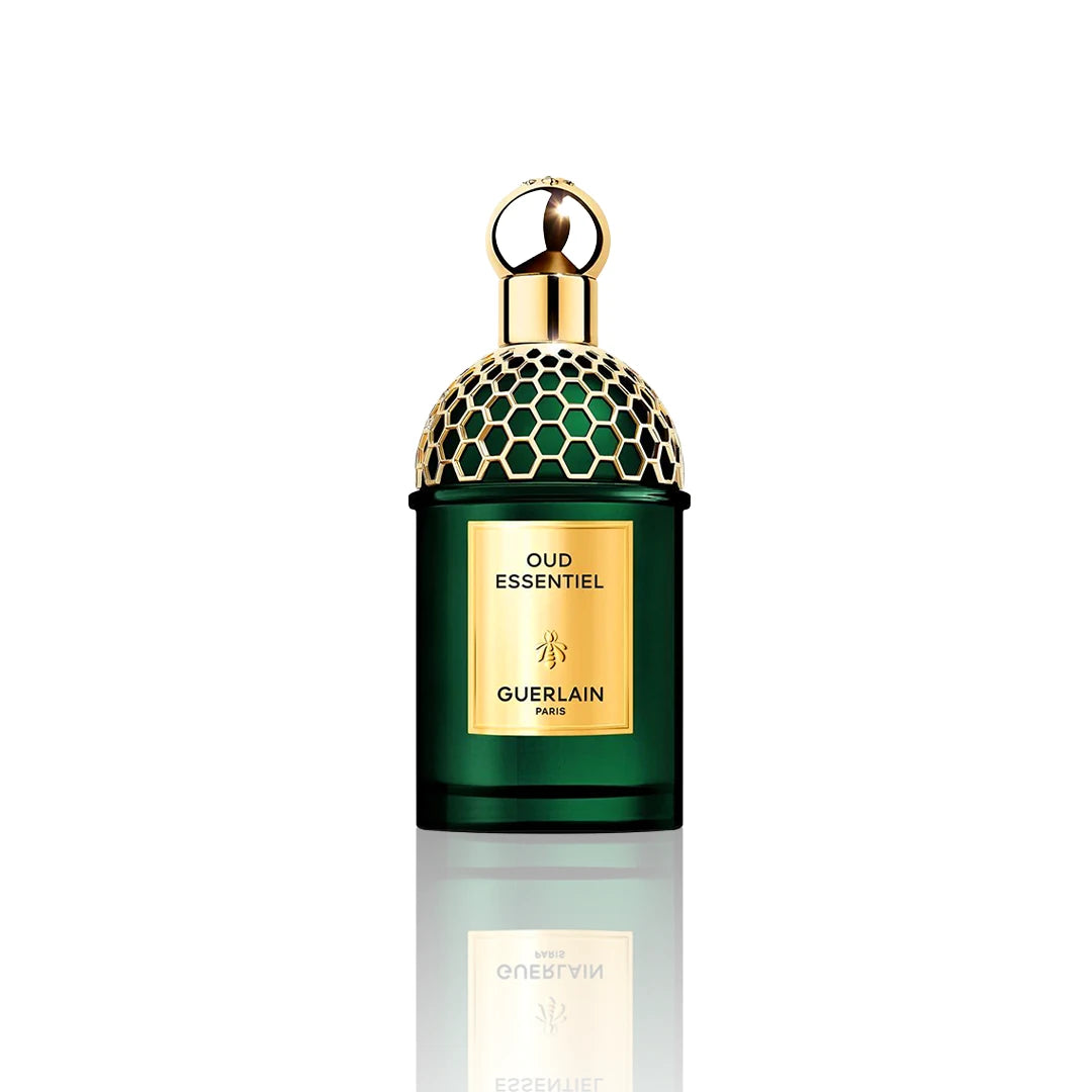 Guerlain Absolus Allegoria Oud Essentiel Eau de Parfum 125 ml Flakon auf weißem Hintergrund