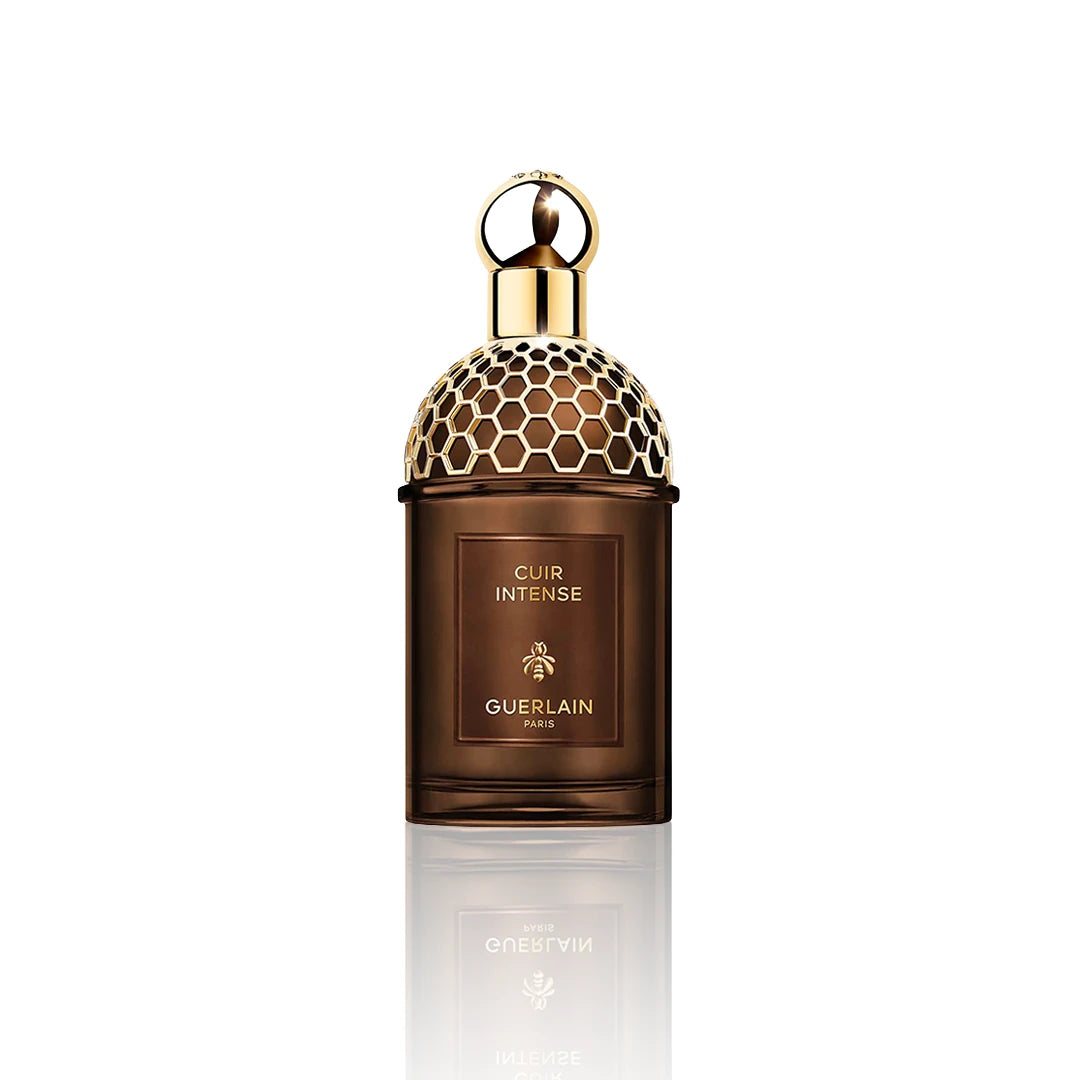 Guerlain Cuir Intense Eau de Parfum 125 ml Flakon auf weißem Hintergrund