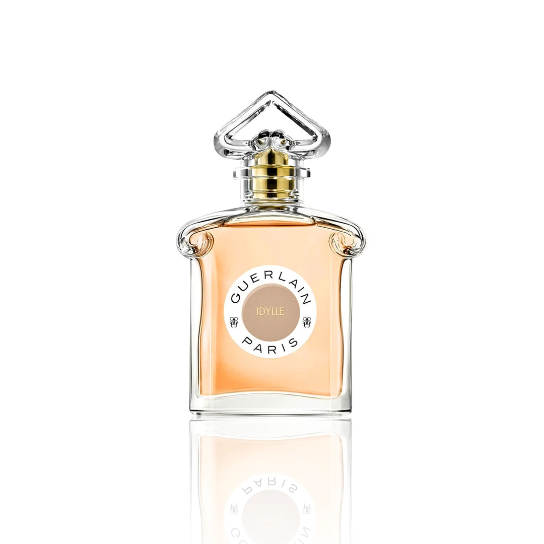 Guerlain Idylle Eau de Parfum 75 ml Flakon auf weißem Hintergrund