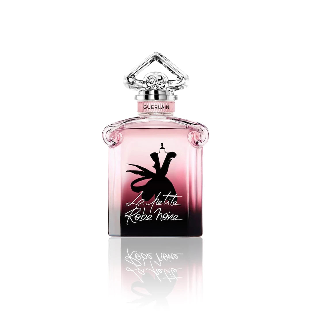 Guerlain La Petite Robe Noire Eau de Parfum 50 ml Flakon auf weißem Hintergrund