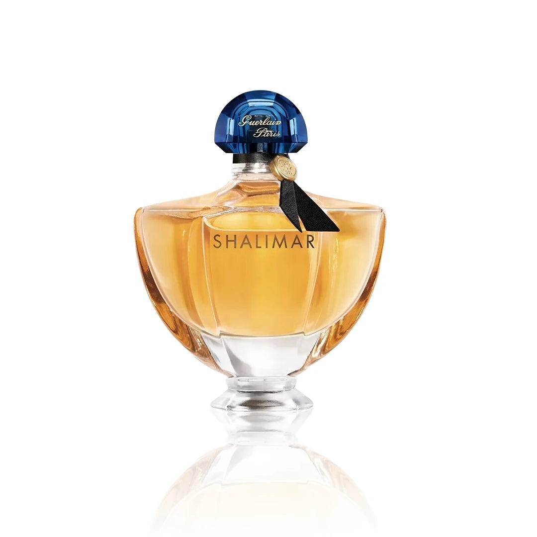 Guerlain Shalimar Eau de Parfum 90 ml Flakon auf weißem Hintergrund
