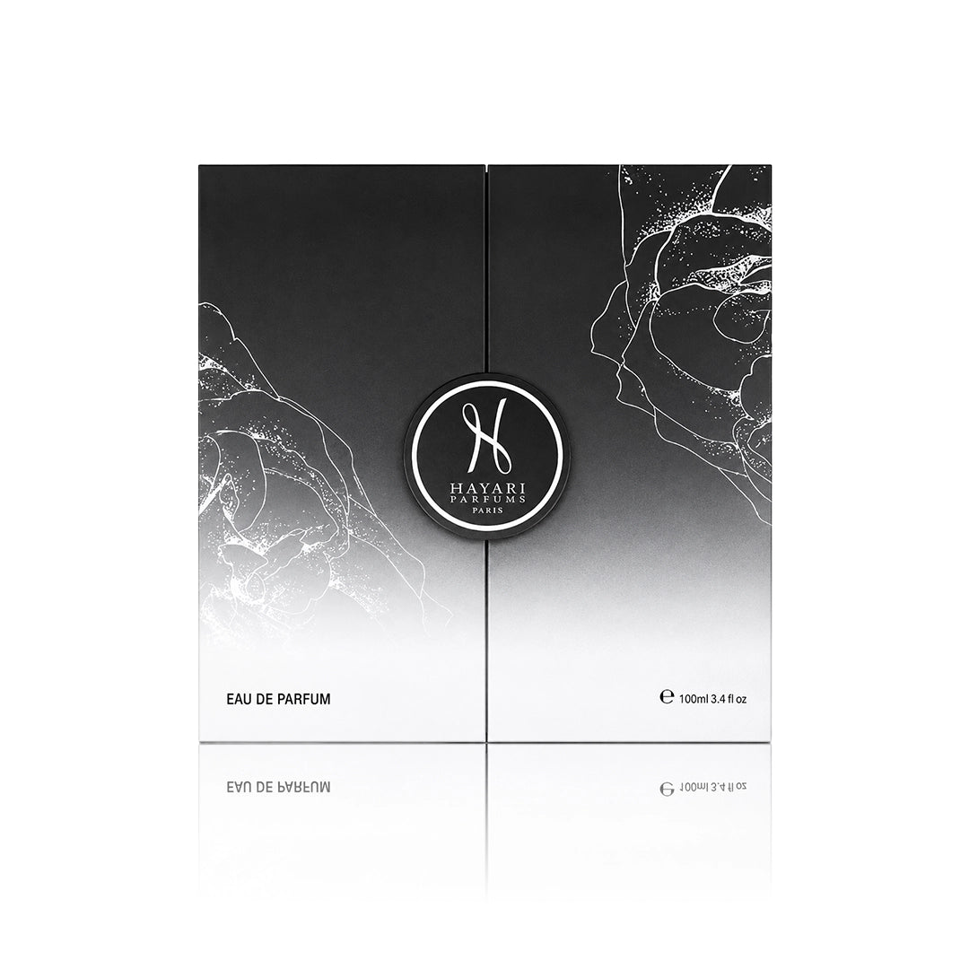 Hayari Fehom Eau de Parfum 100 ml mit Originalverpackung auf weißem Hintergrund