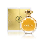 Hayari Goldy Eau de Parfum 100 ml Flakon mit Originalverpackung auf weißem Hintergrund