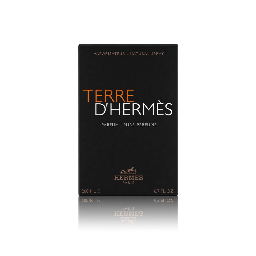 Hermès Terre d’Hermès Eau de Parfum 200 ml Originalverpackung auf weißem Hintergrund