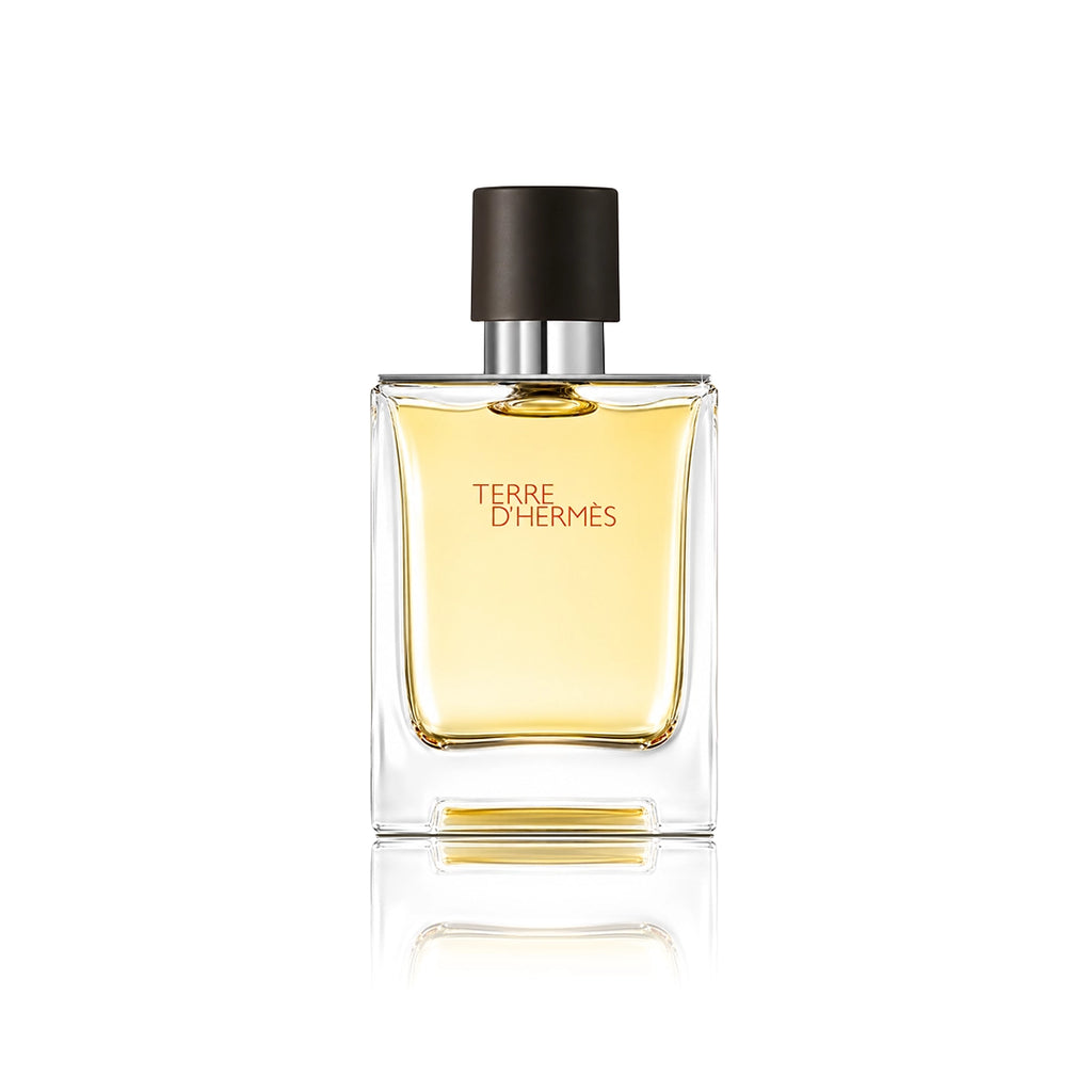 Hermès Terre d’Hermès Eau de Toilette 50 ml Flakon auf weißem Hintergrund