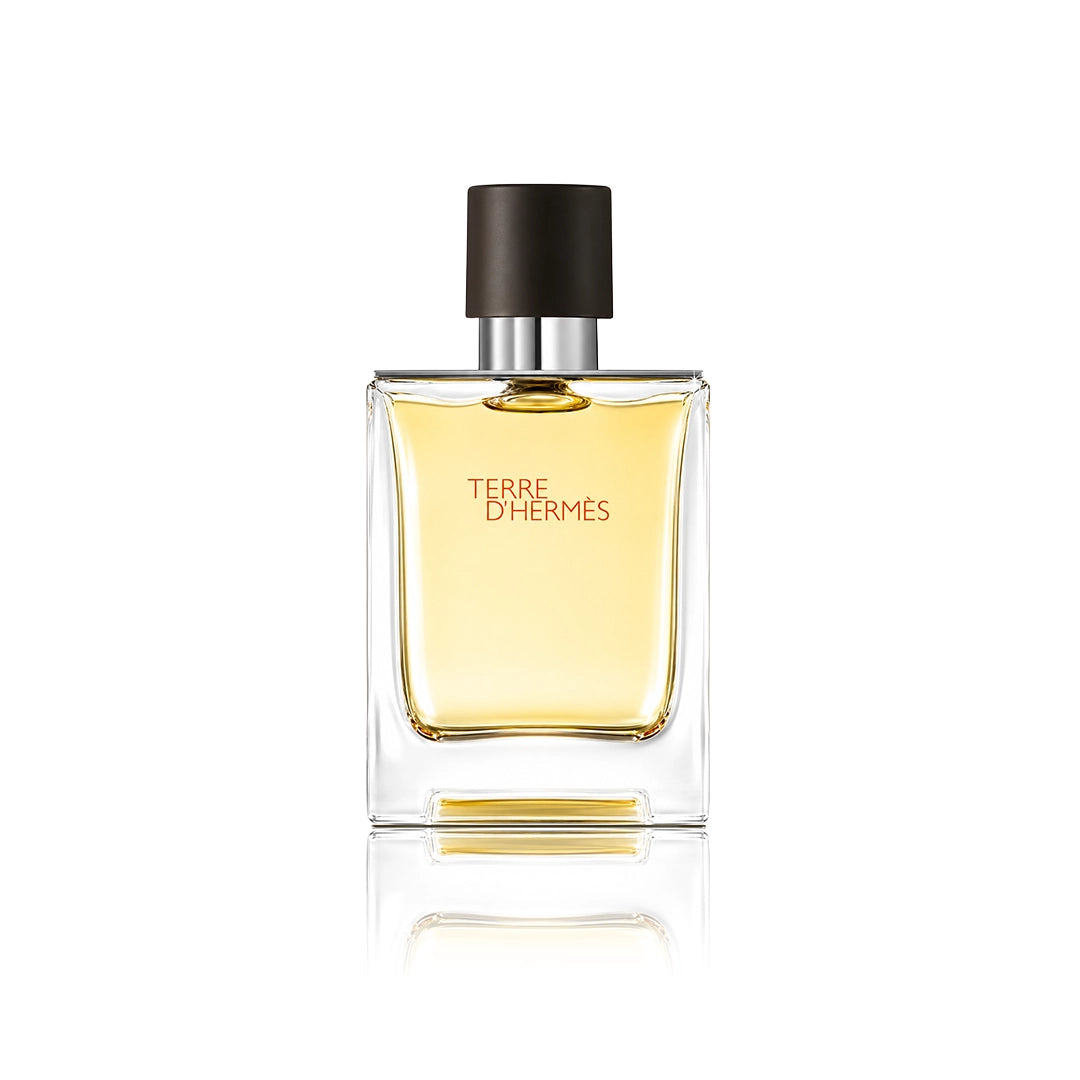 Hermès Terre d’Hermès Eau de Toilette 50 ml Flakon auf weißem Hintergrund