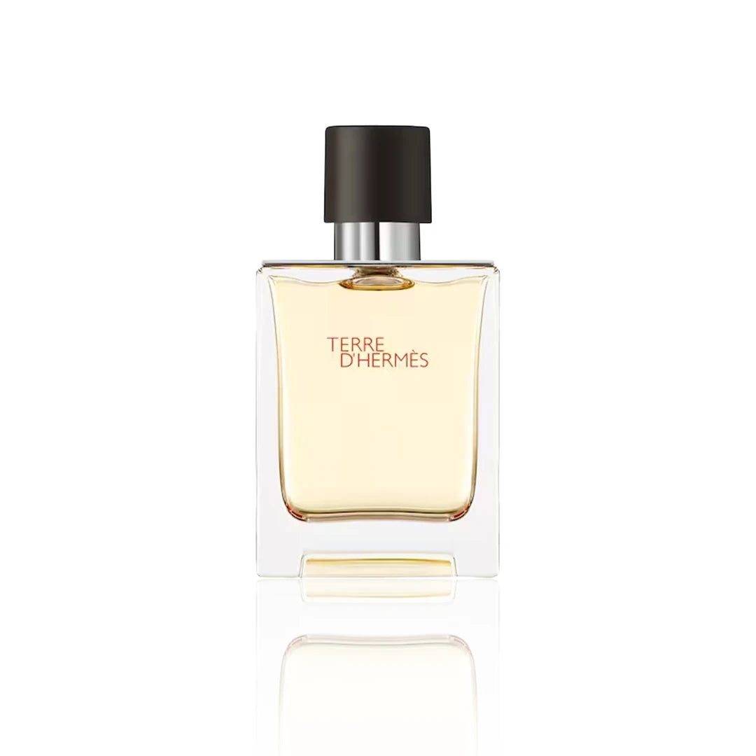 Hermès Terre d’Hermès Eau de Toilette 50 ml Flakon auf weißem Hintergrund