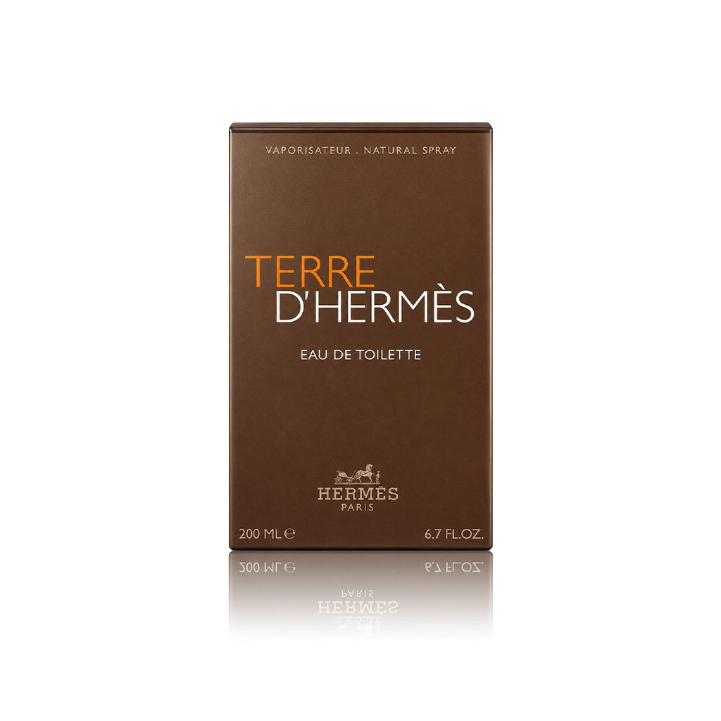 Hermès Terre d’Hermès Eau de Toilette 200 ml Originalverpackung auf weißem Hintergrund